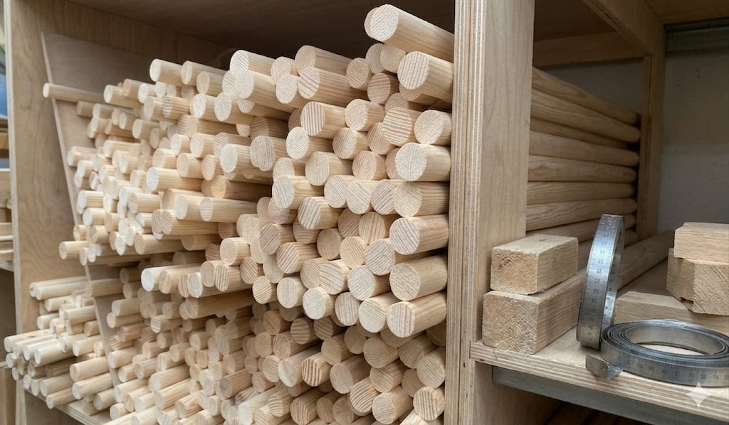 Pine dowels